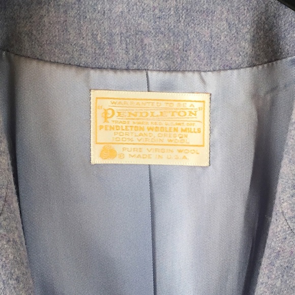 Vintage Pendleton 100% Virgin Wool Blazer Size 14 - Picture 3 of 6